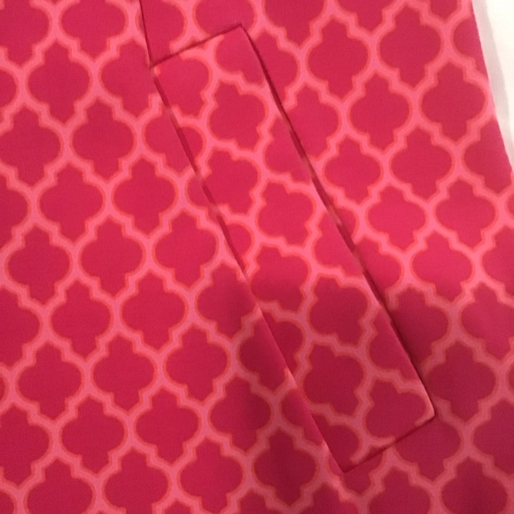 Lands’ End Ponte Sheath Pink Magenta Sleeveless Dress 2 Pockets, Size 16 - Picture 4 of 15